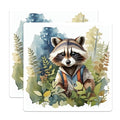 (2 Pack) Cute Raccoon Stickers - 5" On Longest Side - Sticks to Smooth Flat Surfaces - Made in USA - BMCS8706 - BMCS8706
