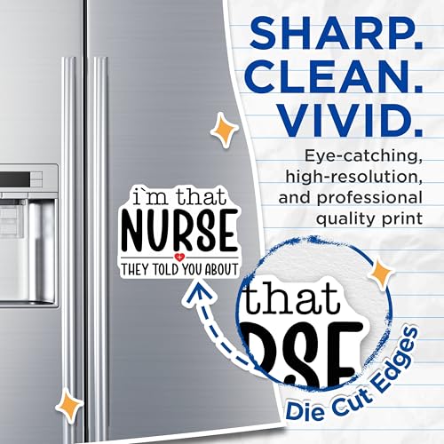 (2 Pack) I'm That Nurse They Told You About Magnets - Nurse Appreciation - Healthcare Worker Recognition - 5" On Longest Side - for Cars, Fridges, Toolboxes - Made in USA - MAG7059