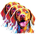 (3 Pack) Labrador Decals - Colorful Lab - Laptop Decals - 3 Inches On Longest Side - Easy Peel & Apply - Made in USA - 3MCS0842