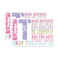 (2 Pack) Inspirational Quote Stickers - Positive Message Stickers - Motivational Decal Pack - 5" On Longest Side - Sticks to Any Smooth Flat Surface - Made in USA - BMCS3083