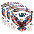 (3 Pack) Patriotic Eagle Decals - Freedom Decals - American Flag Decal - 3 Inches On Longest Side - Easy Peel & Apply - Made in USA - 3MCS6169