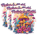 (3 Pack) Mushroom Garden Decals - Nature's Child Art - Psychedelic Stickers - 3 Inches On Longest Side - Easy Peel & Apply - Made in USA - 3MCS4916