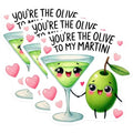 (3 Pack) Olive Martini Decals - Cute Cocktail Art - Drink Lover Stickers - 3 Inches On Longest Side - Easy Peel & Apply - Made in USA - 3MCS2318