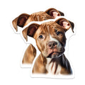 (2 Pack) Pitbull Puppy Magnets - Cute Dog Lover Decor - Pet Parent Refrigerator Art - 5 Inches On Longest Side - Thick Durable Magnet - Made in USA - MAG26331