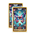 (2 Pack) Antisocial Butterfly Magnets - Celestial Tarot Card Decor - Introvert Aesthetic Witchy Art - 5 Inches On Longest Side - Thick Durable Magnet - Made in USA - MAG25106