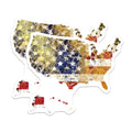 (2 Pack) USA Map Flag Magnets - Patriotic Decor - United States of America Fridge Magnets - 5" On Longest Side - Premium Magnet - for Cars, Refrigerators, Toolboxes, Lockers - Made in USA - MAG17938