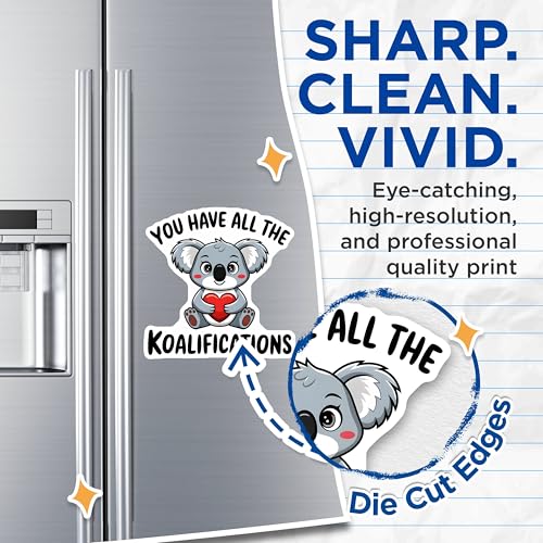 (2 Pack) Koala Magnets - Cute Animal Magnets - Fun Positivity Magnets - Inspirational Koala - Cute Magnet - 5" On Longest Side - for Cars, Fridges, Toolboxes - Made in USA - MAG3763