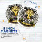 Justice for Renee - Minnesota Protest - Social Justice - 2 Pack Thick Magnet - Made in USA - JRGMAG002