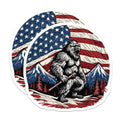 (2 Pack) Bigfoot American Flag Magnets - Patriotic Sasquatch Decor - USA Mountain Yeti Display - 5 Inches On Longest Side - Thick Durable Magnet - Made in USA - MAG20618