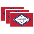 (3 Pack) Arkansas Flag Decals - State Pride Stickers - Laptop Decoration - 3 Inches On Longest Side - Easy Peel & Apply - Made in USA - 3MCS0176
