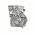 (3 Pack) Georgia State Decals - Home State Love - Georgia Laptop Decals - 3 Inches On Longest Side - Easy Peel & Apply - Made in USA - 3MCS7819