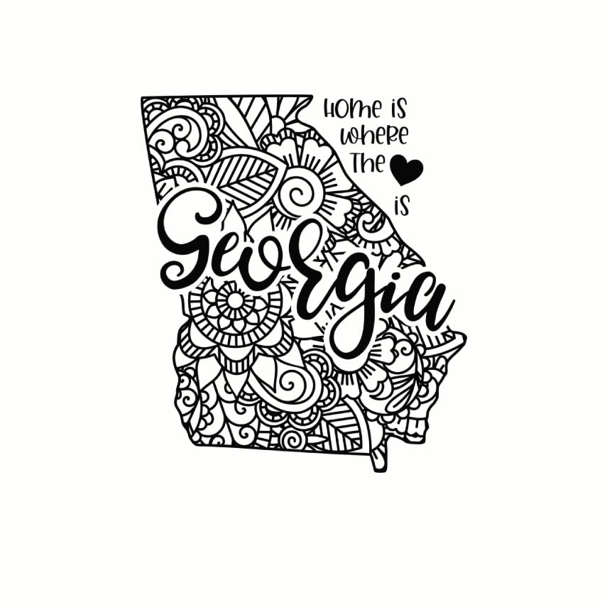 (3 Pack) Georgia State Decals - Home State Love - Georgia Laptop Decals - 3 Inches On Longest Side - Easy Peel & Apply - Made in USA - 3MCS7819