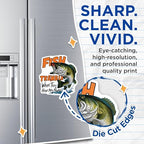 (2 Pack) Fish Tremble When They Hear My Name Magnets - Fishing Enthusiast - Funny Fisherman Gift - 5" On Longest Side - for Cars, Fridges, Toolboxes - Made in USA - MAG4523