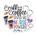(2 Pack) Coffee Gives Me Nurse Powers Magnets - Nurse Appreciation - Funny Nurse Gifts - Nursing Humor Magnets - 5" On Longest Side - for Cars, Fridges, Toolboxes - Made in USA - MAG7152