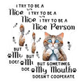(3 Pack) Funny Cat Decals - Sarcastic Cat Meme - Laptop Decals - 3 Inches On Longest Side - Easy Peel & Apply - Made in USA - 3MCS6487