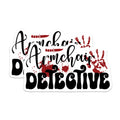 (2 Pack) Armchair Detective Magnets - True Crime Fan - Mystery Lover - Spooky Fridge Decor - 5 Inches On Longest Side - Thick Durable Magnet - Made in USA - MAG39705