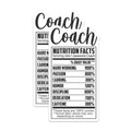(2 Pack) Coach Nutrition Facts Magnets - Funny Coach Memes - Coach Appreciation - 5" On Longest Side - Premium Magnet - for Cars, Refrigerators, Toolboxes, Lockers - Made in USA - MAG15163