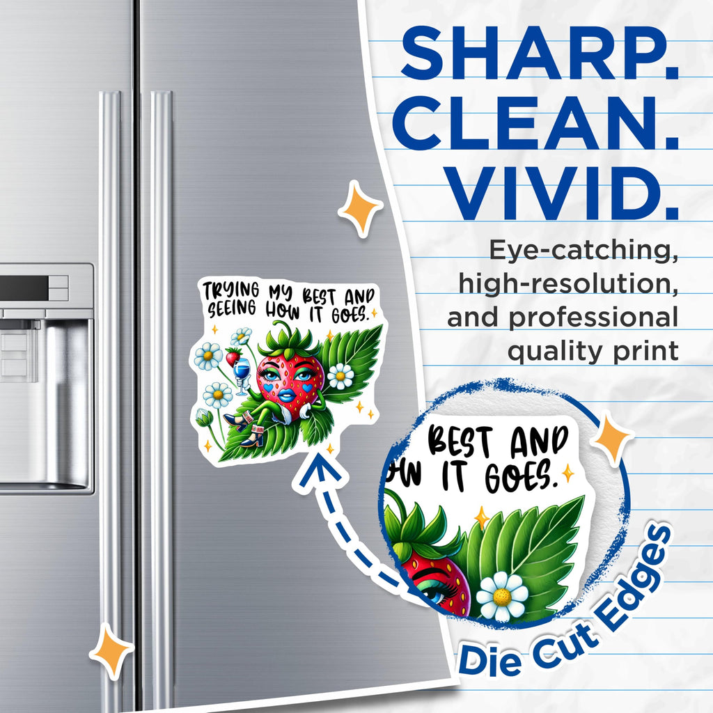 (2 Pack) Quirky Fridge Display Magnet - 5" On Longest Side - Sticks to Smooth Flat Surfaces - Made in USA - MAG9680