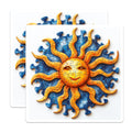 (2 Pack) Sun Puzzle Magnets - Celestial Fridge Decor - Bohemian Art Kitchen - 5 Inches On Longest Side - Thick Durable Magnet - Made in USA - MAG30383
