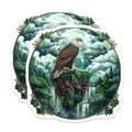 (2 Pack) Bald Eagle Magnets - Fantasy Wildlife Art - Nature Fridge Decor - 5 Inches On Longest Side - Thick Durable Magnet - Made in USA - MAG38693