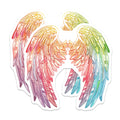 (2 Pack) Rainbow Angel Wings Magnets - Colorful Feather Art - Ethereal Fantasy Decor - Spiritual Fridge Magnets - 5 Inches On Longest Side - Thick Durable Magnet - Made in USA - MAG37308