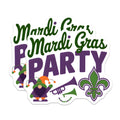 (2 Pack) Mardi Gras Party Magnets - Gnome Magnet Set - Purple Green Carnival Decor - 5" On Longest Side - Premium Magnet - for Cars, Refrigerators, Toolboxes, Lockers - Made in USA - MAG16424