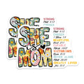 (2 Pack) She is Mom Magnets - Christian Motherhood Affirmations - Inspirational Bible Verse - Floral Retro Fridge Decor - 5 Inches On Longest Side - Thick Durable Magnet - Made in USA - MAG20724
