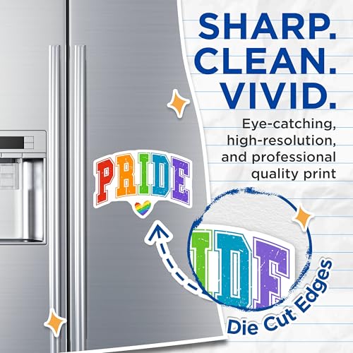 (2 Pack) Pride Rainbow Magnets - LGBTQ Pride Magnets - Colorful Pride Heart Magnet Set - 5" On Longest Side - for Cars, Refrigerators, Toolboxes, Lockers - Made in USA MAG3545