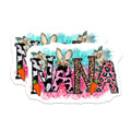 (2 Pack) Nana Magnets - Easter Spring Decor - Animal Print Grandma Appreciation - Cute Refrigerator Accessories - 5 Inches On Longest Side - Thick Durable Magnet - Made in USA - MAG29094