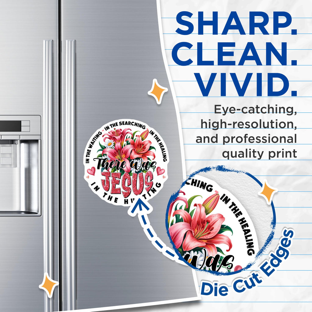 (2 Pack) Jesus Floral Magnets - Religious Verse - Christian Decor - 5" On Longest Side - Premium Magnet - for Cars, Refrigerators, Toolboxes, Lockers - Made in USA - MAG16639