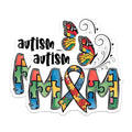(2 Pack) Autism Awareness Magnets Magnets - Mom Puzzle Piece - Colorful Butterfly - 5" On Longest Side - Made in USA - Sticks to Refrigerators & Metal Surfaces - MAG8435