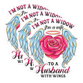 (3 Pack) Husband with Wings Decals - Wife Angel Wings - Memorial Rose Laptop Decal - 3 Inches On Longest Side - Easy Peel & Apply - Made in USA - 3MCS4877