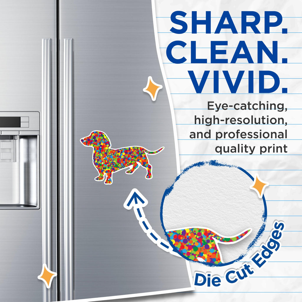 (2 Packs) Dachshund Polka Dot Dog Breed Magnets - Weiner Dog Magnets - 5 Inches On Longest Side - Premium Magnet - for Fridges, Toolboxes, Cars - Made in USA - MAG2359