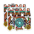 (2 Pack) Western Mama Magnets - Funny Mommy Mom Bruh Quote - Rustic Boho Style Kitchen Fridge Accent Decorations - 5 Inches On Longest Side - Thick Durable Magnet - Made in USA - MAG24418