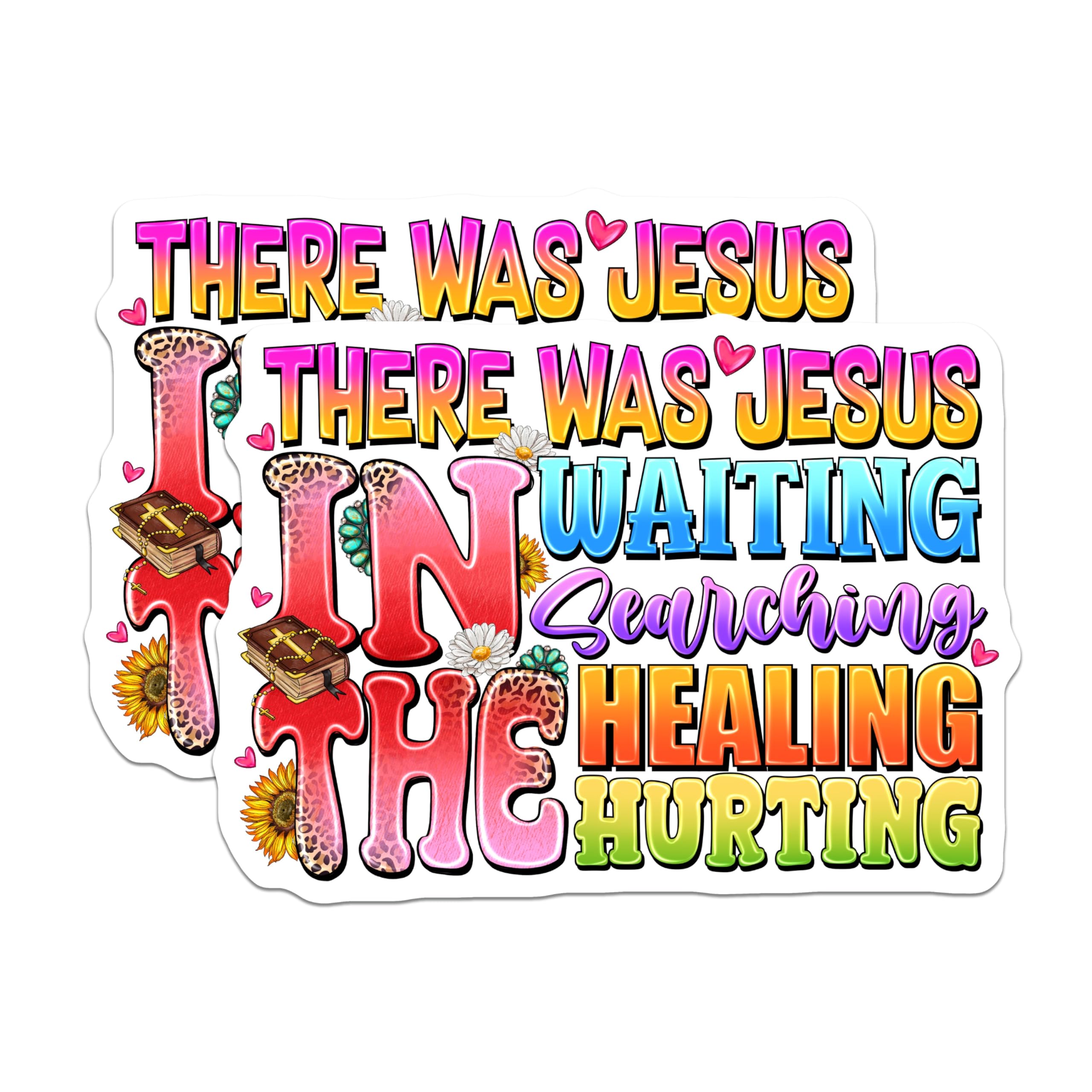 (2 Pack) Christian Faith Magnets - Jesus Quote Refrigerator Decor - Spiritual Uplifting Bible Art - 5 Inches On Longest Side - Thick Durable Magnet - Made in USA - MAG27867