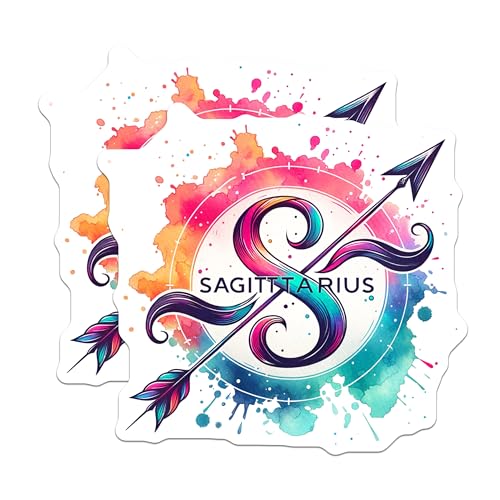 (2 Pack) Sagittarius Astrology Magnets - Zodiac Sign Art - Astrology Symbol Magnet Set - 5" On Longest Side - for Cars, Fridges, Toolboxes - Made in USA - MAG6915