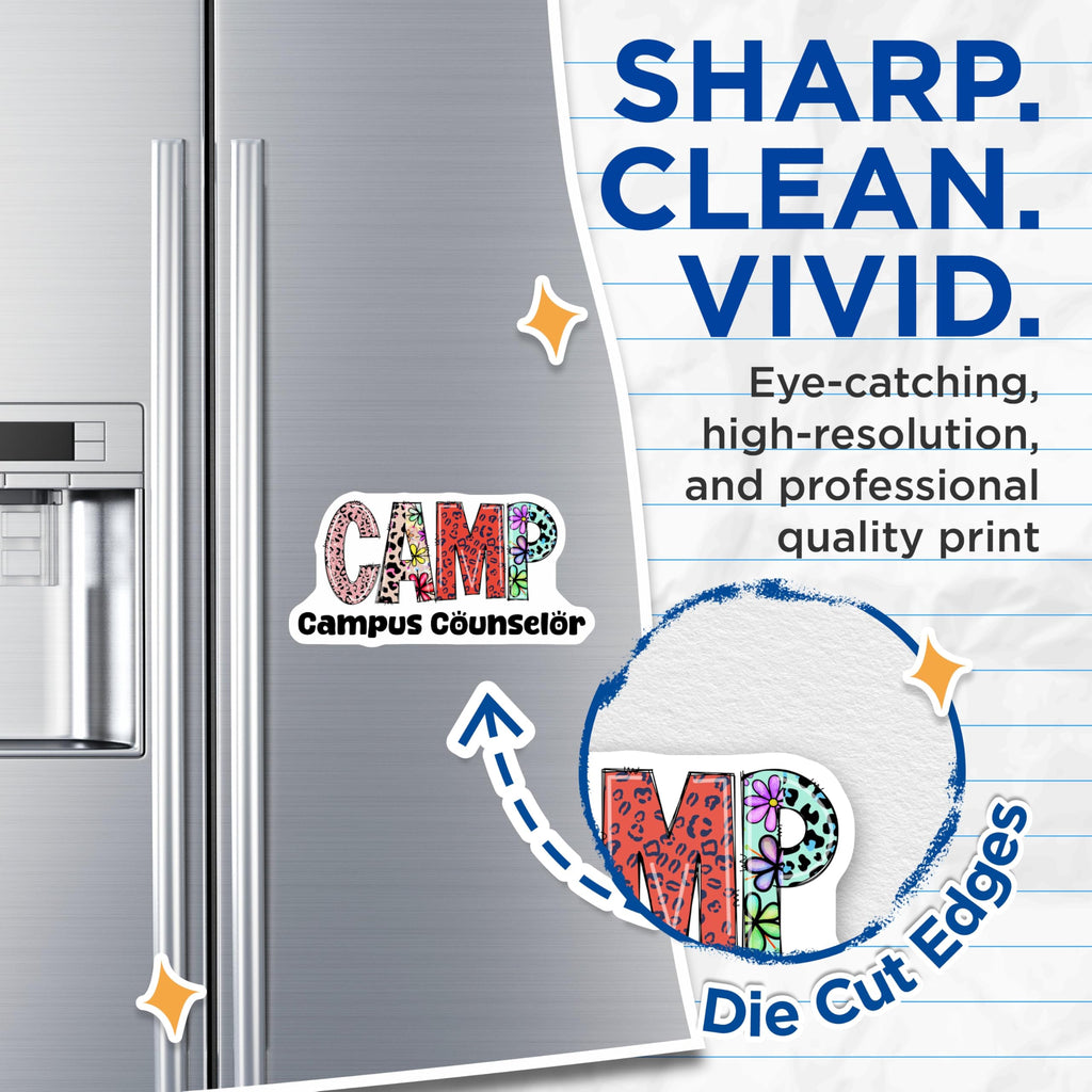 (2 Pack) Camp Counselor Magnets - Summer Camp Decor - Camp Accessories - 5" On Longest Side - Premium Magnet - for Cars, Refrigerators, Toolboxes, Lockers - Made in USA - MAG15328