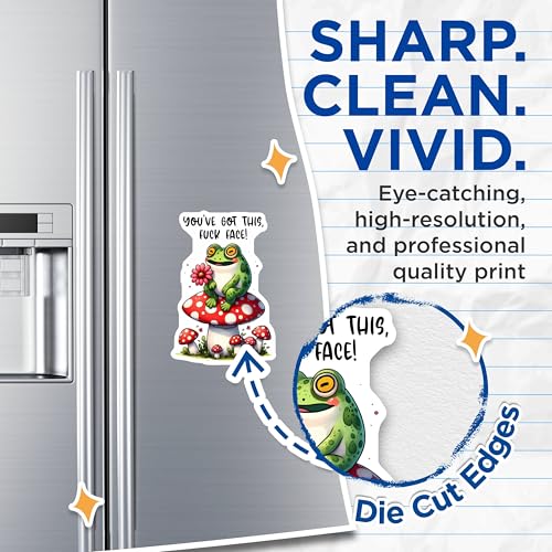 (2 Pack) Funny Quotes Magnet - 5" On Longest Side - Sticks to Smooth Flat Surfaces - Made in USA - MAG9681