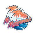 (2 Pack) Myanmar Magnets - Travel Souvenir - Palm Tree Vacation Decor - 5" On Longest Side - Premium Magnet - for Cars, Refrigerators, Toolboxes, Lockers - Made in USA - MAG18663