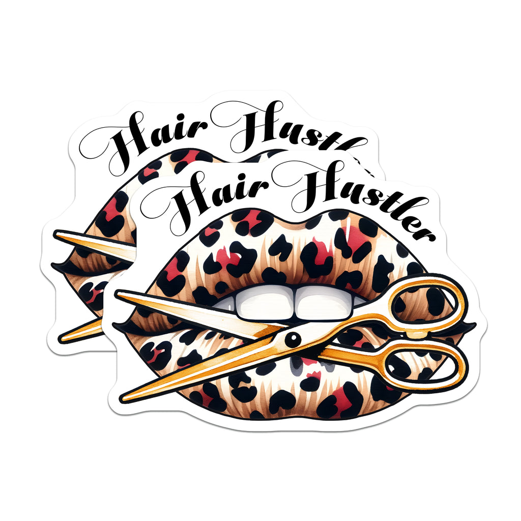 (2 Pack) Hair Hustler Magnets - Hair Stylist Salon Decor - Cosmetologist Barber Appreciation Accessory - 5 Inches On Longest Side - Thick Durable Magnet - Made in USA - MAG38943