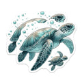 (2 Pack) Ocean Life Decor Magnet - Turtle Enthusiast Accessories - 5" On Longest Side - Sticks to Smooth Flat Surfaces - Made in USA - MAG10089