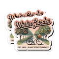 (2 Pack) Winter Garden Magnets - Plant Street Market - Retro Bike Orange Trees Decor - 5" On Longest Side - Premium Magnet - for Cars, Refrigerators, Toolboxes, Lockers - Made in USA - MAG18026