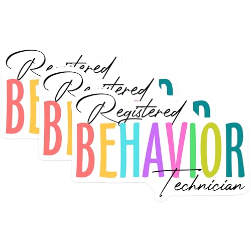 (3 Pack) Registered Behavior Technician Decals - RBT Decal - Colorful RBT Design - 3 Inches On Longest Side - Easy Peel & Apply - Made in USA - 3MCS1941