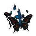 (2 Pack) Christian Butterfly Cross Magnets - Spiritual Faith Decor - Religious Art Keepsakes - 5 Inches On Longest Side - Thick Durable Magnet - Made in USA - MAG19787