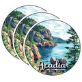 (3 Pack) Acadia National Park Decals - Maine Travel Stickers - Laptop Decals - 3 Inches On Longest Side - Easy Peel & Apply - Made in USA - 3MCS0455