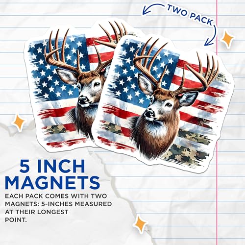 (2 Pack) 5" On Longest Side Magnet - Sticks to Smooth Flat Surfaces - Made in USA - MAG9831