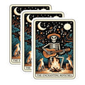 (3 Pack) Skeleton Guitarist Decals - Musical Skeleton - Enchanting Minstrel Decals - 3 Inches On Longest Side - Easy Peel & Apply - Made in USA - 3MCS4172