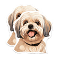 (2 Pack) Shih Tzu Dog Magnets - Cute Puppy Portrait Decor - Animal Lover Kitchen Refrigerator Art - 5 Inches On Longest Side - Thick Durable Magnet - Made in USA - MAG23570