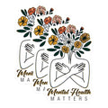 (3 Pack) Mental Health Matters Decals - Floral Mind - Positive Affirmation Stickers - 3 Inches On Longest Side - Easy Peel & Apply - Made in USA - 3MCS7006