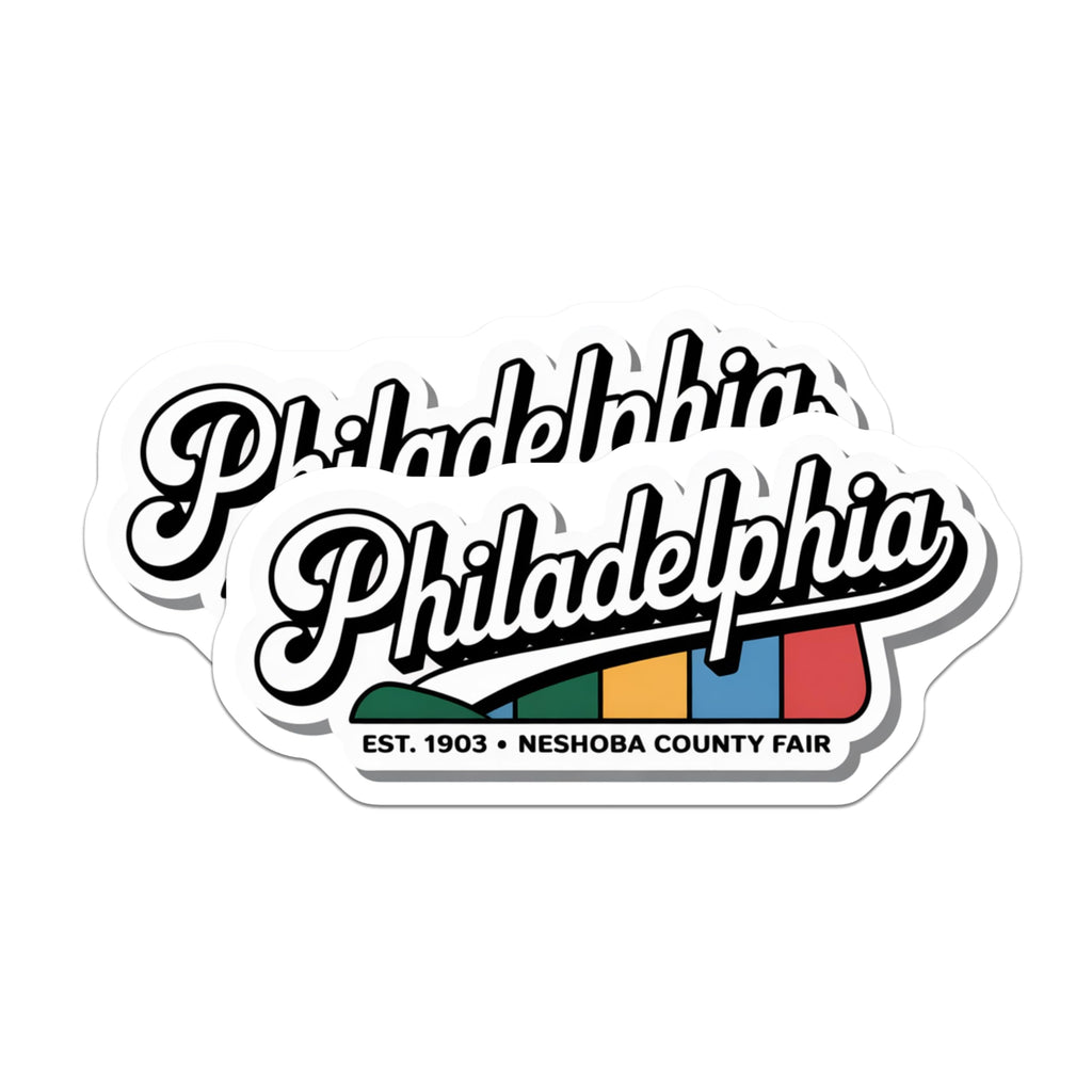 (2 Pack) Philadelphia Magnets - Neshoba County Fair - Est 1903 Souvenir - 5" On Longest Side - Premium Magnet - for Cars, Refrigerators, Toolboxes, Lockers - Made in USA - MAG17644